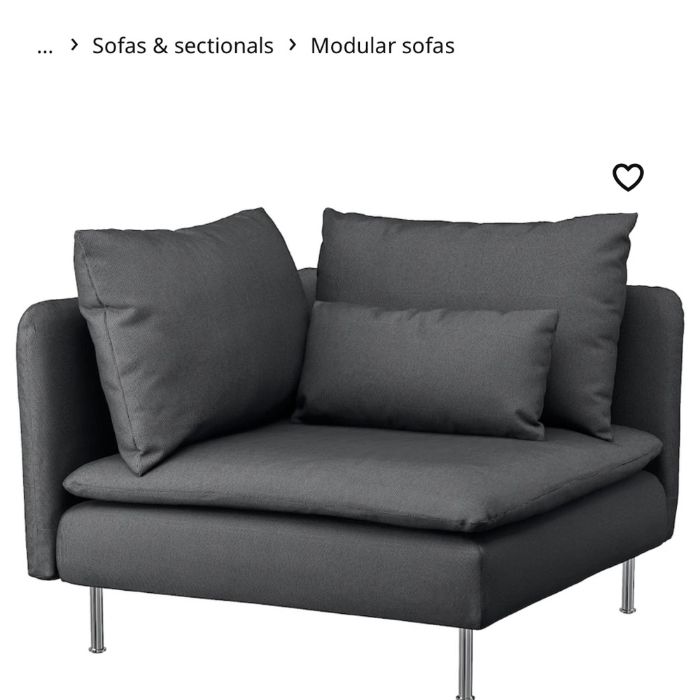 IKEA Soderhamn SMALL Cushion Cover - Samsta Dark Grey